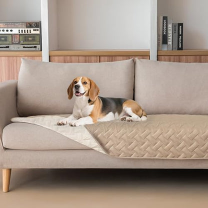 gogobunny 100% Double Sided Waterproof Dog Blanket Soft Pet Bed Cover Reversible Protect Furniture Couch Sofa Car for Puppy Cat Kids (Dark Beige/Light Beige, 30x70 Inch (Pack of 1)) - color: Dark Beige/Light Beige, size: 30x70 Inch (Pack of 1)