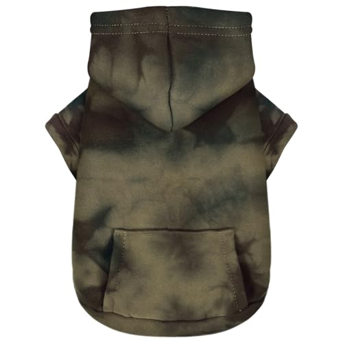 Chic Tie-Dye Dog Hoodie with Practical Pocket - Fashionable and Cozy Sweatshirt for Small, Medium, and Large Dogs, Ideal for Casual Outings and All-Day Comfort in Vibrant Colors. Grey L - color: Grey, size: Large (Chest:16.5"-18.5")