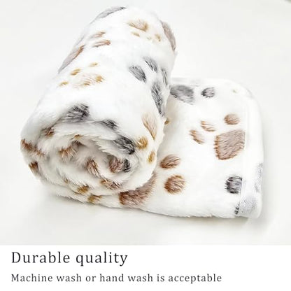1 Pack 3 Blankets Super Soft Fluffy Premium Fleece Pet Blanket Flannel Paw Printed Throw for Dog Puppy Cat (Large 41x31'', Pink, Yellow, Blue) - color: Pink, Yellow, Blue, size: 41x31 inch(Pack of 3)