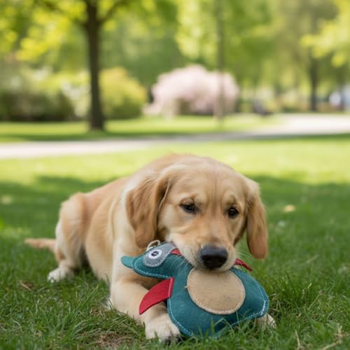 Natural Suede Leather Owl Chew Toy for Dogs & Puppies | Durable and Fun Interactive Toy | Supports Healthy Chewing and Daily Play | Soft Texture for Gentle Teeth - style: Owl Shape