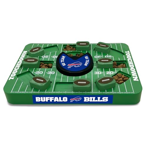 Pets First NFL Buffalo Bills Large Puzzle Toy, Dog Puzzle Treat Toy, New Large Size, Interactive Dog Treat Toy, Dog Slow Feeding Toy - color: BUFFALO BILLS, size: Large