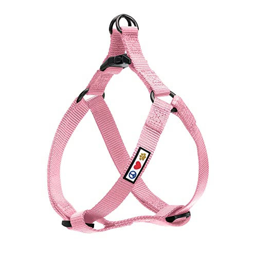 Pawtitas Solid Step-in Dog Harness – Adjustable No-Pull Vest for Puppies to Seniors, Safe & Comfortable XS Millennial Pink - color: Millennial Pink Solid, size: X-Small (Pack of 1)