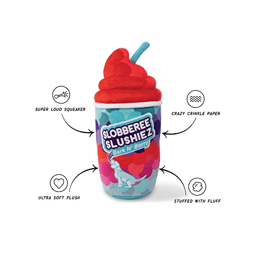 Fringe Studio Plush Dog Toy, SLOBBEREE SLUSHIEZ, Wagsdale Dog Toy Collection (289737) - color: Slushie
