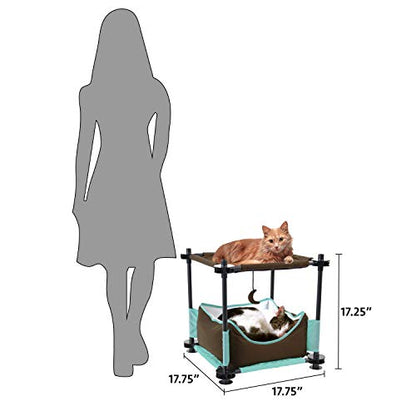 Kitty City Claw Indoor and Outdoor Mega Kit Cat Furniture, Cat Sleeper, Outdoor Kennel - color: B) Canopy Bed