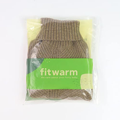 Fitwarm Thermal Knitted Dog Sweater Doggy Winter Coat Pet Clothes Doggie Turtleneck Jacket Puppy Outfits Cat Sweatsuit Sage Green Small - color: Sage Green, size: Small