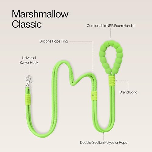Hands Free Dog Leash, 5-in-1 Adjustable Waist Training Leash for Walking& Hiking – Dual Lead Rope with Padded Handle,MGBR Rotating Metal Clip (Classic-Lemon Zest) - color: Classic-Lemon Zest-5Ft