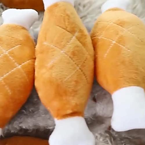 Dog Squeaky Toys, Dog Toys, Dog Chewing Toy for Aggressive Chewer Pet Plush Drumstick Toy Puppy Soft Teething Toy Dogs Cute Squeak Toy Pet Supplies