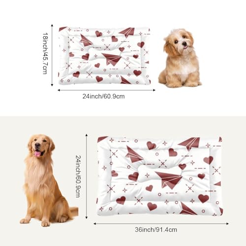 Ultra Soft Dog Mat with Anti- Slip Bottom, Cute Happy Cartoon Things for Dogs Chew Proof Dog Crate Pad Couch Bed Comfy Pet Mat for Indoor& Outdoor Sofa Cars, Machine Washable 36 × 24 inch - size: 36 × 24 inch