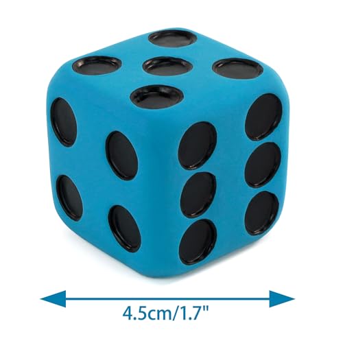 CHIWAVA 4 Pack 1.7" Squeaky Latex Dog Toys Dice Puppy Fetch Interactive Play for Small Dogs