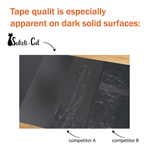 Sofisti-Cat Training Tape, Cat Tape for Furniture, Scratch Deterrent Keep Cats from Scratching Furniture with Our Double -Sided Repellent, 2.5" x 15' Roll - size: 2.5"x15' roll