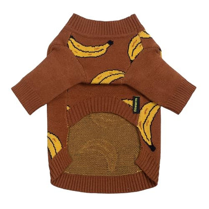 Fitwarm Banana Dog Sweater, Thermal Dog Winter Clothes for Small Dogs Boy Girl, Pet Outfit, Brown, Yellow, Small - color: Banana, size: Small