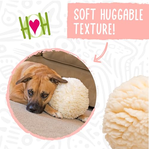 HuggleHounds Plush Ball Dog Toy - Dog Fuzzy Toy, Plush with Soft Fleece, Durable for Small and Large Breeds - 8" Seafoam HuggleFleece Ball, Large - size: Large, style: Seafoam Ball