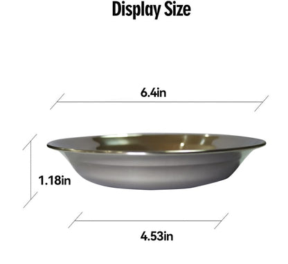 Stainless Steel Cat Bowls Food Dishes for Indoor Cats Cats Shallow Whisker Friendly 6.4Inches Cat Food Water Dishes Bowls Whisker Fatigue Relief Dishwasher Safe 2Pcs