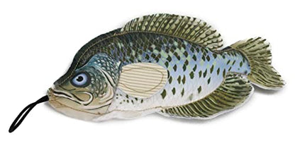 Steel Dog Crappie Realistic Fish Squeaker Dog and Cat Toy, Knotted Rope Fish Toy, No Stuffing Dog Chew Toys for Small, Medium, Large Breed - style: Crappie