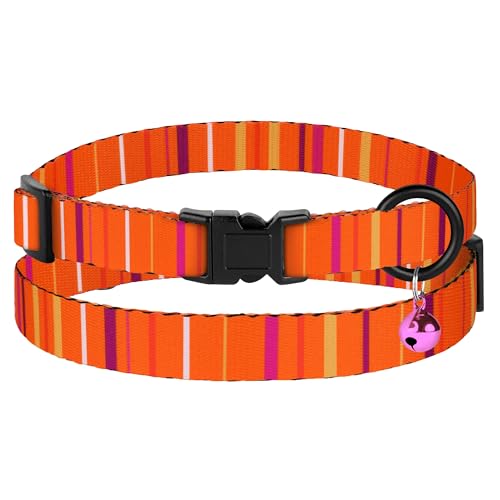 2 Pack Cat Collars with Bell - Breakaway Soft Collar for Girl & Boy Cats, Adjustable Safety Cute Kitten Collars – Comfortable Stylish Patterned Print Design Lightweight (Aztec + Serape) - color: Aztec + Serape