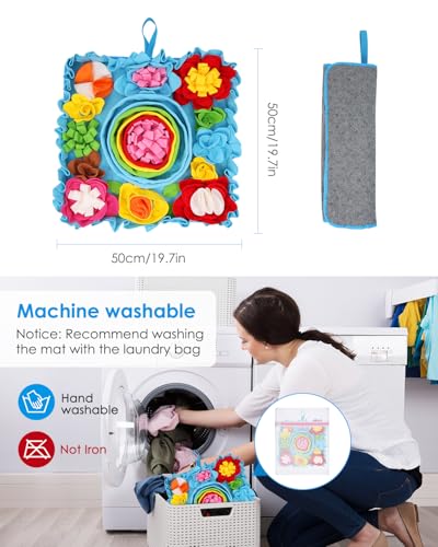 AMIR Snuffle Mat for Dogs, Dog Snuffle Mat, Interactive Feeding Puzzle Toy, Promotes Natural Foraging and Slow Eating Dog Sniff Mat, Aids Stress Relief and Training (20 inch)