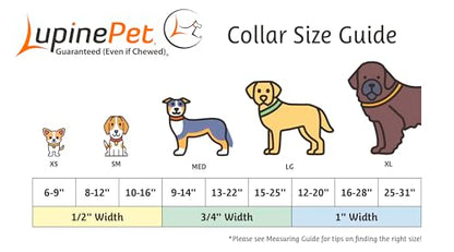 LupinePet Waterproof Splash Dog Collar, True Blue, 1-inch Wide, adjusts 16-28", Made with BioThane - color: True Blue, size: Large: Adjusts from 16 to 28 in, 1-in wide
