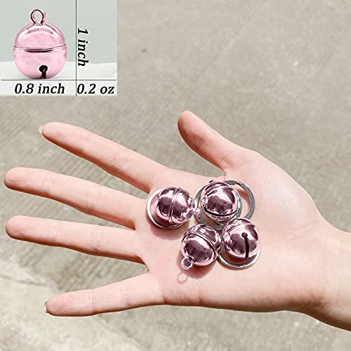 Cat Bells, 4 Loud Copper Collar Bells for Cat Dog Pet Tracker Training(pink) - color: Pink