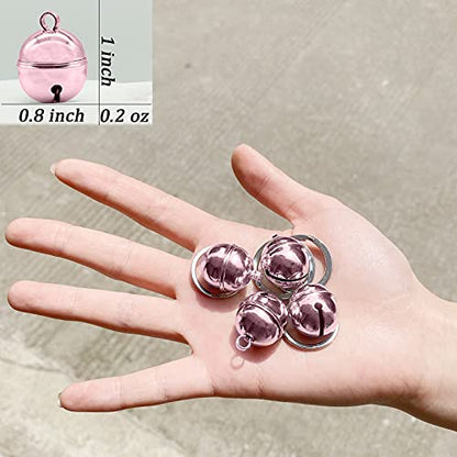 Cat Bells, 4 Loud Copper Collar Bells for Cat Dog Pet Tracker Training(pink) - color: Pink