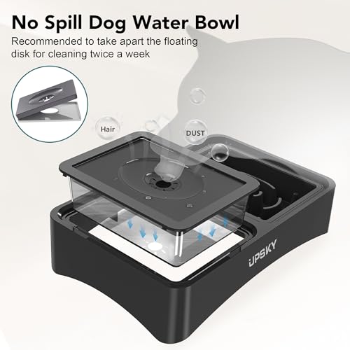 UPSKY 2-in-1 Elevated Dog Bowls Slow Feeder, 4 Height Adjustable Raised Bowls Stand, No Spill Dog Water Bowls, Anti-Slip Food and Water Bowl for Small Medium Dogs(Not Include Stainless Steel Bowl) - color: no