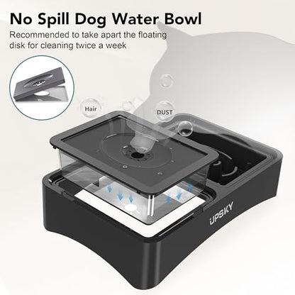 UPSKY 2-in-1 Elevated Dog Bowls Slow Feeder, 4 Height Adjustable Raised Bowls Stand, No Spill Dog Water Bowls, Anti-Slip Food and Water Bowl for Small Medium Dogs(Not Include Stainless Steel Bowl) - color: no