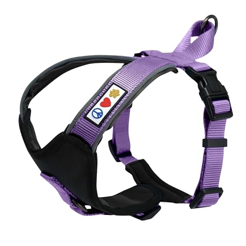 Pawtitas Reflective Padded Dog Harness for X-Small Dogs – Adjustable Puppy Step-in Vest | Fits Chest 14–18 in | No Pull Training Harness | XS | Orchid - color: Purple Orchid, size: X-Small (Pack of 1)