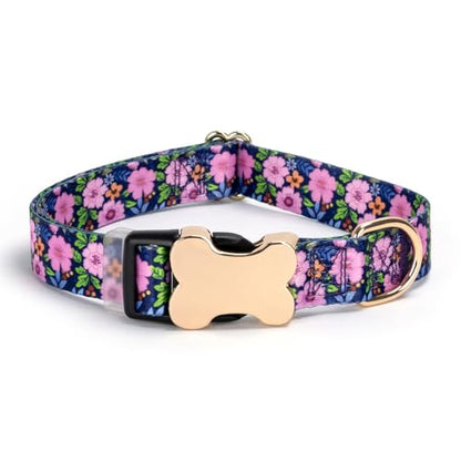 Personalized Custom Customized Silent No Jingle Dog Collar with Engraved ID Dog Name Phone Number/Dog Collars for Puppy X-Small Small Medium Large X-Large Boy Girl Dogs-Flower-XS - color: 4 Flower, size: X-Small (0.6" *7.8"-11.8")