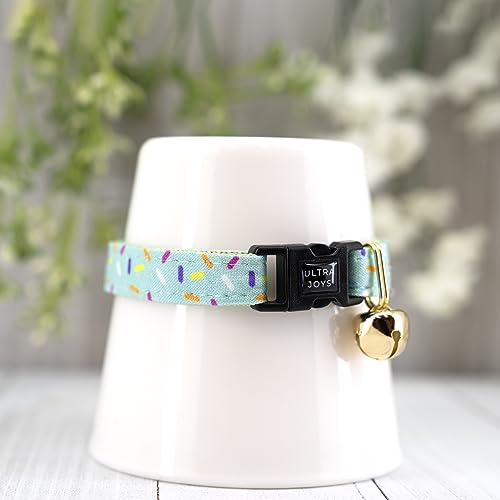 Ultra Joys Breakaway Cat Collar - Kitten to Adult, Bells, Boy & Girl Cat Collars, Birthday Gift - color: Birthday-Collar Only, size: Small