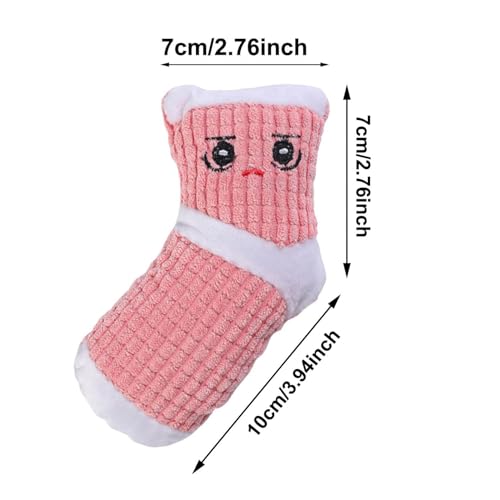 Chew Toys for Dogs, Soft Stuffed Cute Heavy Duty Dog Toy,Indestructible Plush Interactive Dog Toys for Aggressive Chewers for Teething Playing Small Medium Breeds Anxiety Relief Puppy (Sock Red) - color: Sock Red