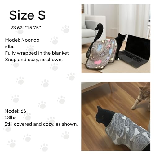 Clairooo Cat Blankets for Small Cats, 3 Pack Kitten Blanket Cute Paw Print Pet Blanket for Cat, Kitten, Miniature Puppy, 24 x 16 inches (Pink) - color: Pink