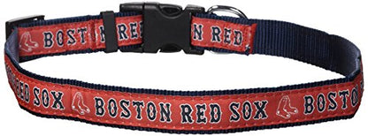 MLB Boston Red Sox Licensed PET COLLAR- Heavy-Duty, Strong, and Durable Dog Collar. Available in 29 Baseball Teams and 4 Sizes - color: Boston Red Sox, size: Large
