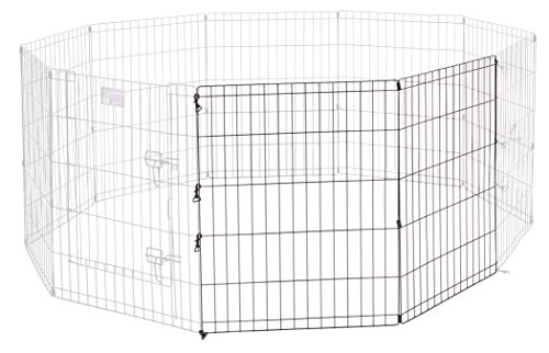 MidWest Homes for Pets Universal Pet Playpen 2-Panel Extension Kit | Fits Metal 30-Inch Dog Pens | Kit Measures, 24x30 Inch (Pack of 2) - color: Black, size: 30H-Inch Pen Extension Panel