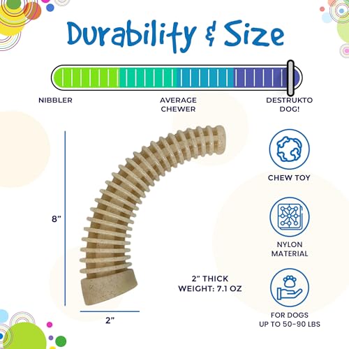 SodaPup Honey Bone Antler – Ultra Durable Dog Chew Toy Made in USA from Non-Toxic, Pet Safe, Food Safe, Nylon Material for Clean Teeth, Fresh Breath, Problem Chewing, Calming Nerves, & More - color: Honey Nylon Bone Antler Brown