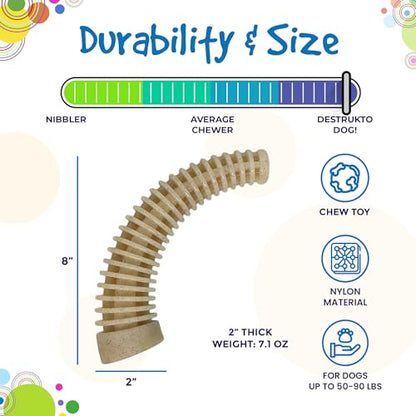 SodaPup Honey Bone Antler – Ultra Durable Dog Chew Toy Made in USA from Non-Toxic, Pet Safe, Food Safe, Nylon Material for Clean Teeth, Fresh Breath, Problem Chewing, Calming Nerves, & More - color: Honey Nylon Bone Antler Brown