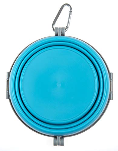 Loving Pets - Bella Roma Portable Travel Dog Bowl Collapsible Dog Food & Water Bowl (Blue, Medium) - color: Blue, size: Medium Travel Bowl