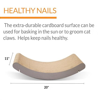 Wavy Window Cat Scratcher Cradle Refill, Durable Cardboard Kitty Sill Pad (Frame Not Included), Space-Saving，11"x 20"x 2"
