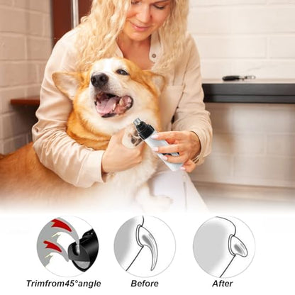 Silent Groom Pro, 2025 New Silent Pet Nail Grinder, Dog Silent Nail Grinder for Dogs Silent Dog Nail Trimmer, Rechargeable USB Charging Electric Pet Nail Grinder Nail File for Pet