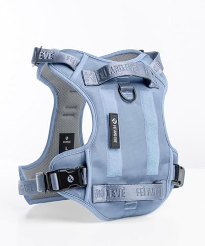 2026 New Edition, Fei & Eve Classic Dog Harness - Quick-Release Buckles | 3-Point No-Pull Control | Heavy-Duty 900D Nylon | Dual Safety Handles | Breathable Mesh | Adjustable Fit | X-Large,Blue - color: Dusk Blue, size: XL