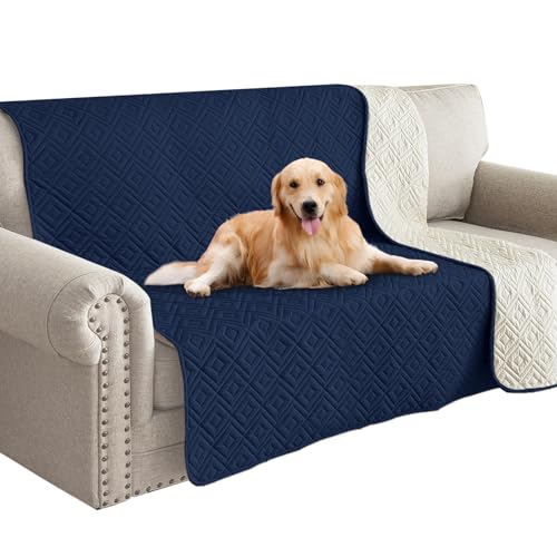 2026 Waterproof Bed Sofa Blanket (52"x82") Comfy Couch Sofa Mat for Dog Pets with Anti-Slip Back, Universal Incontinence Lightweight Liner Pad for Furniture Car Picnic etc Durable Washable, Navy Blue - color: Navy Blue, size: 52x82 Inch