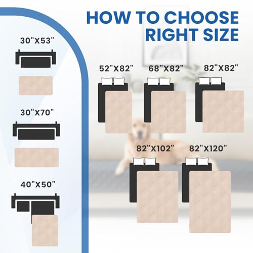 Waterproof Dog Blanket, Non-Slip Soft Pet Bed Cover, Couch Cover for Dogs Washable, Protects Sofa, Furniture, Crate, Car, Tear Resistant Leakproof Pet Blanket (30x70 Inch, Beige) - color: Beige, size: 30" x 70" (Pack of 1)