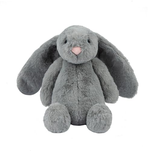 Best Pet Supplies Interactive Squeaky Dog Chew Toy, Ideal Dog Toys for Chewers, Small, Medium & Large Dogs, and Fetch Lovers - Bunny (Gray), Large - color: Bunny (Gray), size: Large