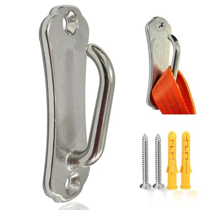 Stainless Steel Dog Tie-Out Hook,Heavy Duty Wall Mounted Leash&Chain Anchor,Rust-Proof for Yard&Patio,Secure Dog Parking System for All Size Dogs - size: Large