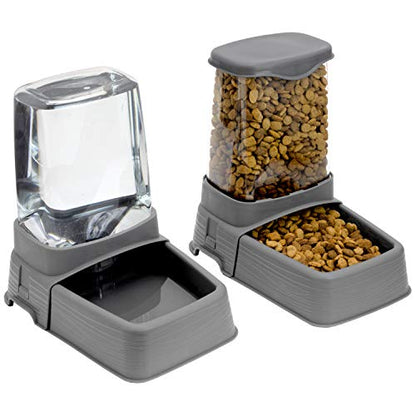 Sport Pet Gravity Feeder and Waterer, Small - color: Small Gray
