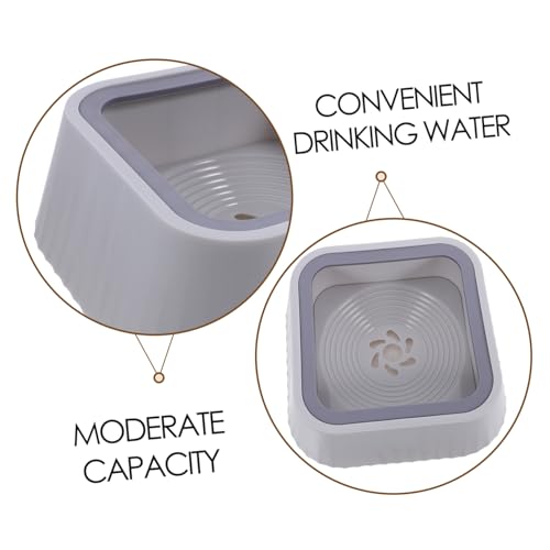 No Spill Floating Water Bowl for Pets Durable Cat Water Feeder and Dog Drinking Bowl Keeps Pets Faces Dry Encourages Hydration for Cats and Dogs Gray