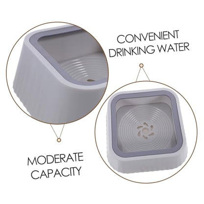 No Spill Floating Water Bowl for Pets Durable Cat Water Feeder and Dog Drinking Bowl Keeps Pets Faces Dry Encourages Hydration for Cats and Dogs Gray