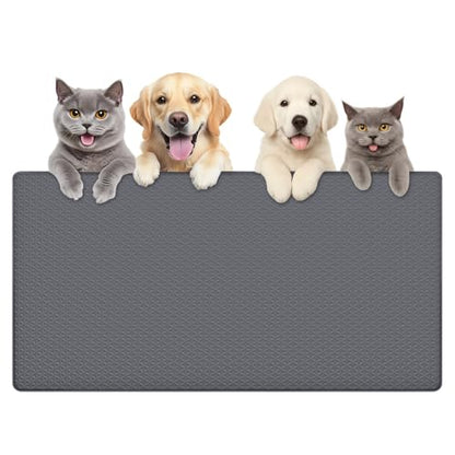 Extra Large Cat Litter Mat 54" x 27.5" Silicone Waterproof Dog Pee Pads Non-Slip Soft on Pet Paws Easy to Clean