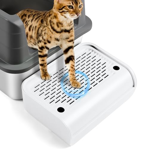Cat Litter Box Step, Cat Litter Ramp Mat with Filter Function for Self-Cleaning Litter Box, Easy to Clean, Cats Pedal Step Stool Ideal for Kitten & Elderly Cats (White) - color: White Raised