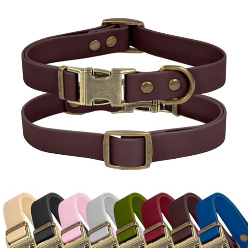 Waterproof Cat Collar with Cute Tag - Adjustable Cat Collars with Quick Release Buckle Easy to Clean Collar for Girl Boy Kitten Cats, Brown(XS:8.5"-12") - color: Brown, size: XS:Collar:8.5"-12"