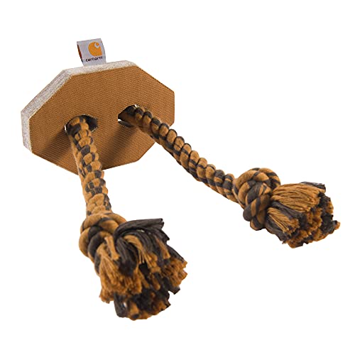 Carhartt Pet Training Tools, Rugged Dog Tool for Tug and Fetch, Firm Duck Hex Dog Pull (Carhartt Brown) - style: Firm Duck Hex Dog Pull