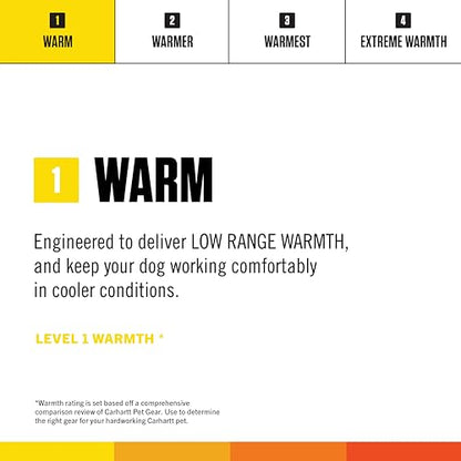 Carhartt Durable Dog Rain Jacket W/Waterproof Storm Defender Material and Adjustable Straps, Carhartt Brown/Black, X-Large - size: X-Large